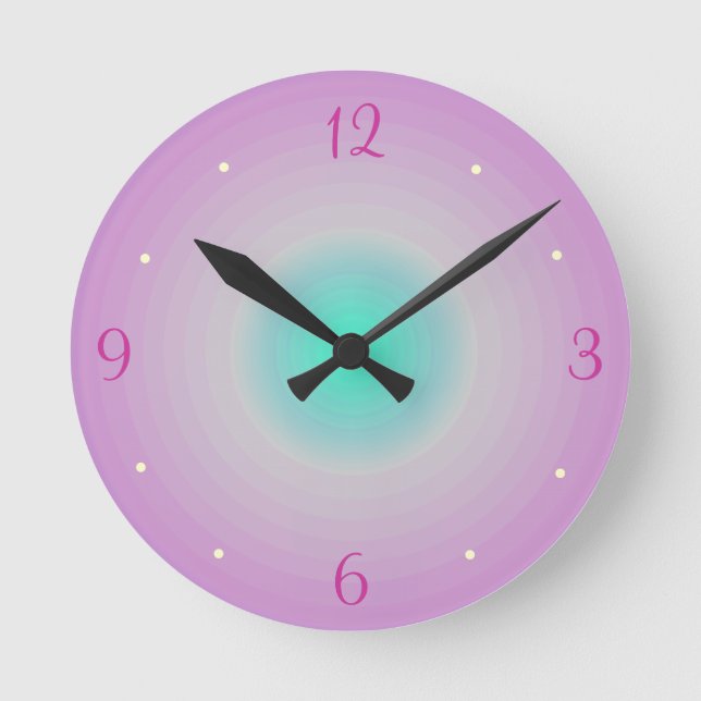 Rosa Aqua > die Wanduhr der Kinder (Vorderseite)