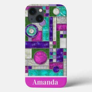 Rosa Aquamarin Art Dékettglas Case-Mate iPhone Hülle