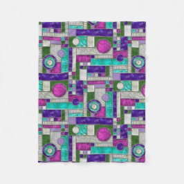 Rosa Aquamarin Art Dékettglas Fleecedecke