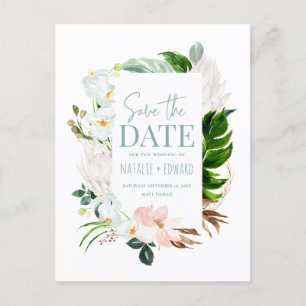 Rosa, aquamarin + orchid tropisches Foto Ankündigungspostkarte