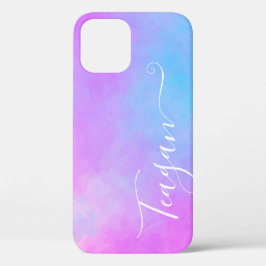 Rosa Aquamarine Wasserfarbe Ombre Farbverlauf Stil Case-Mate iPhone Hülle