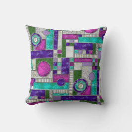 Rosa Aquamarines Hartglas Kissen