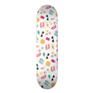 Rosa aquamarines Sommer-Strand-Muster Skateboard