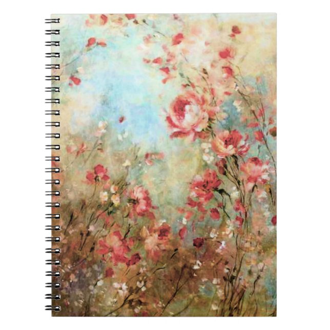Rosa Aquarell-Blume Notizblock (Vorderseite)