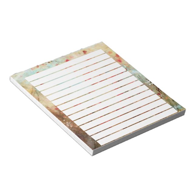 Rosa Aquarell-Blume Notizblock (angewinkelt)