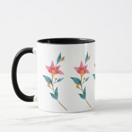 Rosa Aquarell-Blume Tasse