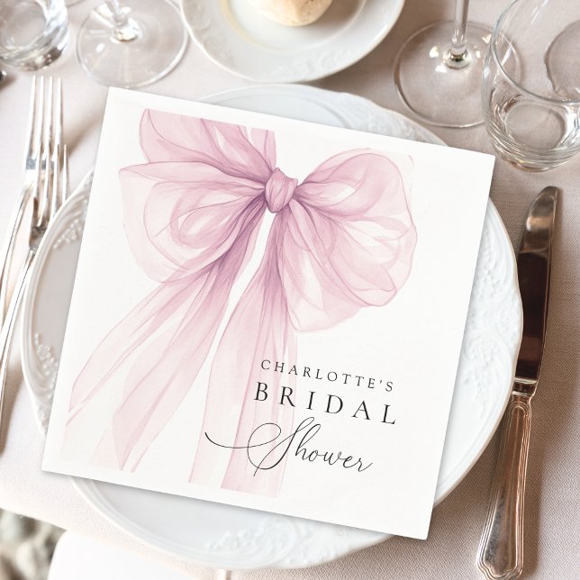 Rosa Aquarell-Bogen-Junggesellinnenabschied Serviette (Von Creator hochgeladen)