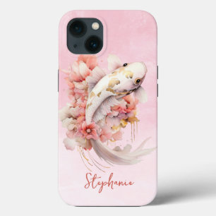 Rosa Aquarell Gold Koi Fisch Flora Case-Mate iPhone Hülle