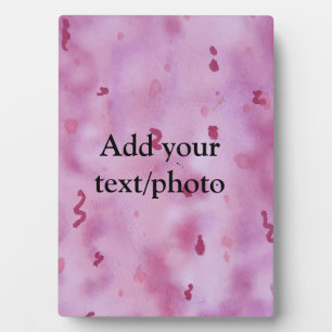 Rosa aquarell handgemalte abstrakte Text hinzufüge Fotoplatte