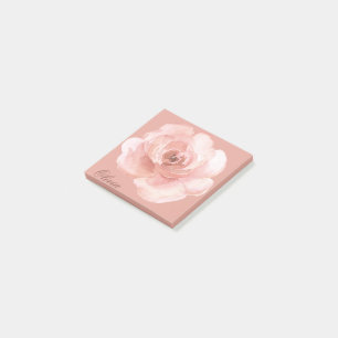 Rosa Aquarell Rose Name Girly Elegante Office Post-it Klebezettel
