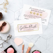 Rosa Aquarell und Gold Social Media Network