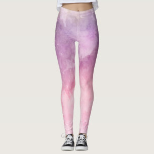 Rosa Aquarellbeschaffenheit Leggings