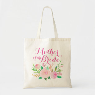 Rosa Aquarellblume "Mutter der Braut" Tragetasche