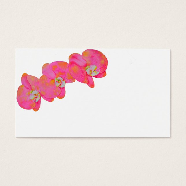 Rosa Aquarellfarbe Orchideenmalerei (Vorderseite)