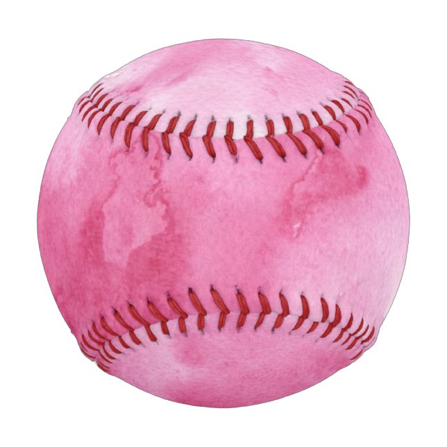 Rosa Aquarellfarben Baseball (Vorderseite)