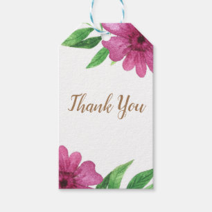 Rosa Aquarellfarben Blume Blumenfrühling Brautpart Geschenkanhänger