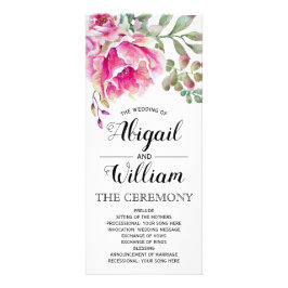 Rosa Aquarellfarben Blume Hochzeitsfeier Werbekarte