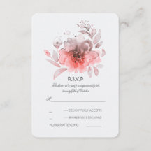 Rosa Aquarellfarben-Blume zum Hochzeitsehen der RS