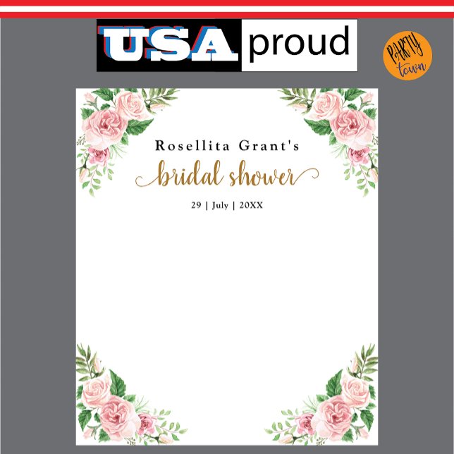 Rosa Aquarellfarben Brautparty Tapisserie Wandteppich (Please bring a book
There’s no need for a card
We will read every night
In the house; in the yard
)