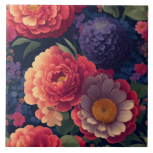 Rosa Aquarellfarben mit elegantem orangefarbenem R Fliese