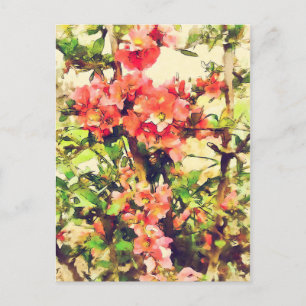 Rosa Aquarellfarben Muster 1 Postkarte