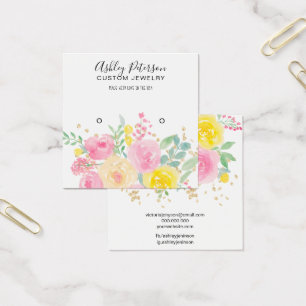 Rosa Aquarellfarben Ohrring-Anzeige