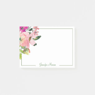 Rosa Aquarellfarben personalisiert Post-it Klebezettel