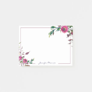 Rosa Aquarellfarben personalisiert Post-it Klebezettel