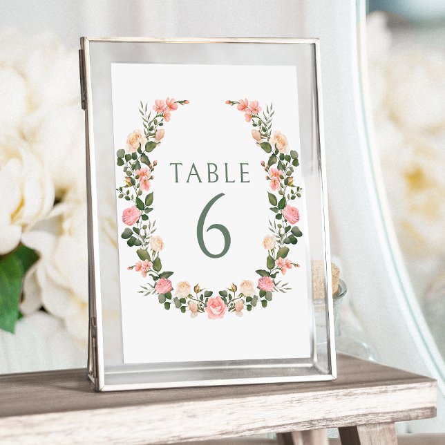 Rosa Aquarellfarben Rose Blumenkranz Einladung (Von Creator hochgeladen)