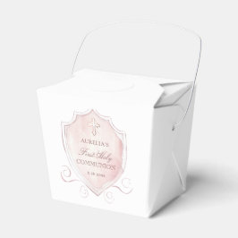 Rosa Aquarellfarben Wappen Erste Kommune Ausstieg Geschenkschachtel