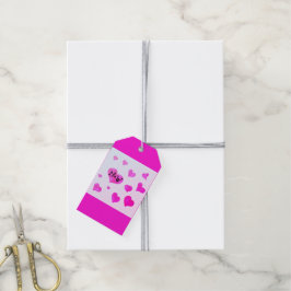 Rosa Aquarellherzen Eigene Namensinitialen Geschenkanhänger