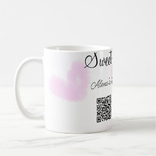 Rosa Aquarellherzen QR 16 . Geburtstag Geburtstag Kaffeetasse
