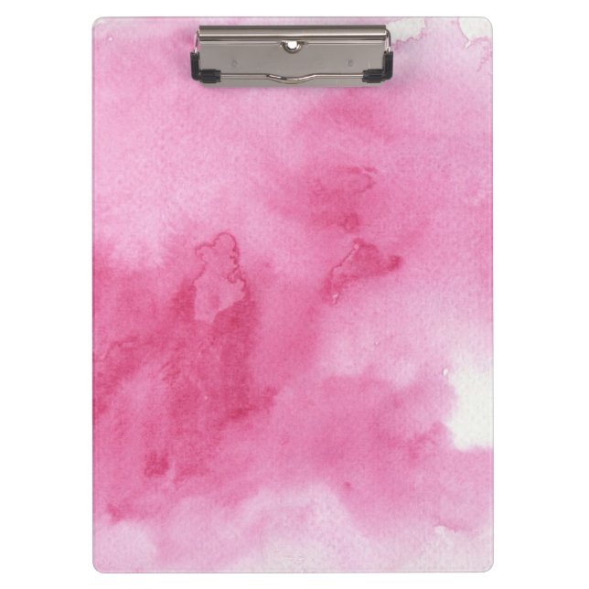 rosa Aquarellhintergrund für Ihr Klemmbrett (Vorderseite)