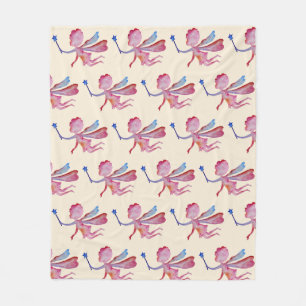 Rosa Aquarellmühle Zeichnend Fleece Blanket