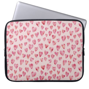 Rosa Aquarellschlauch Laptopschutzhülle