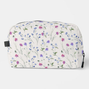 Rosa Aquarelltasche Wildblumen Blumenkosmetiktüte Waschbeutel