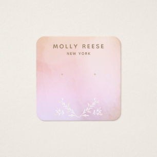 Rosa Aquarellzweige mit abgerundeter Ecke