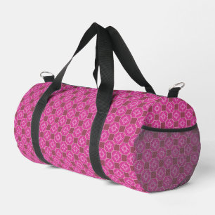 Rosa Arabesken-Stern-Blumen-Nahtloses Muster Duffle Bag