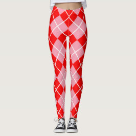 Rosa Argyle-Muster  Leggings
