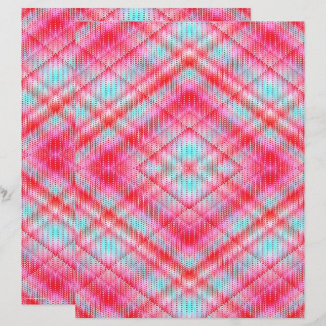 Rosa Argyle-Schreibpapier für Scrapbooking, 2-seit (Vorne/Hinten)