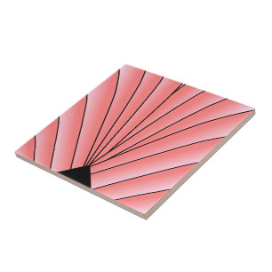 Rosa Art Deco Design Fliese