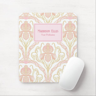 Rosa Art Nouveau Floral Feminine Geschäft Mousepad