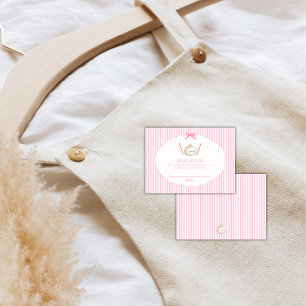 Rosa asiatische Klöße Windel-Raffle Baby-Party Begleitkarte