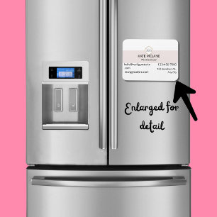 rosa ästhetische Visitenkarte Flexible Foto Magnet