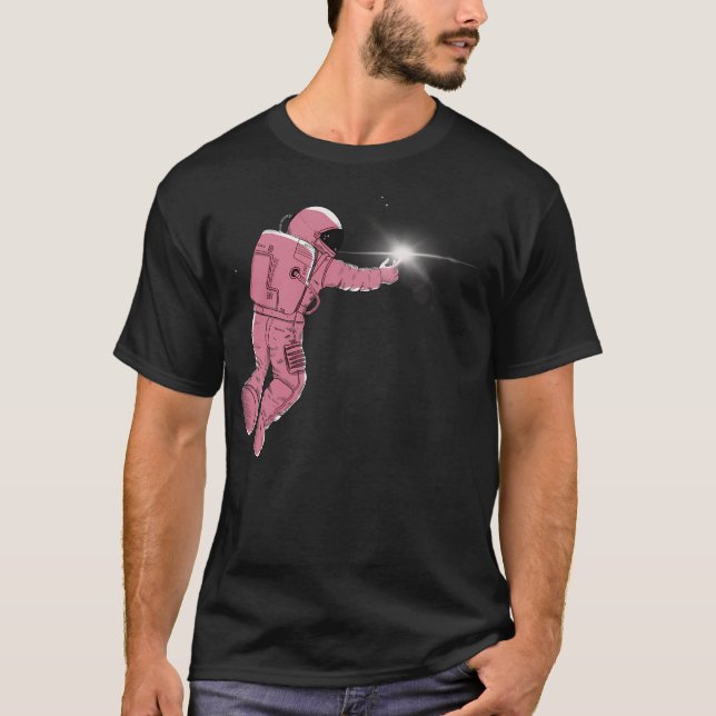 Rosa Astronaut T-Shirt (Vorderseite)