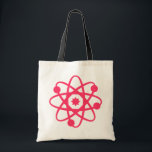 Rosa Atombuch-Tasche Tragetasche<br><div class="desc">Rosa Atomentwurf ~ verfügbar auf mehrfachen Zazzle Taschenarten</div>