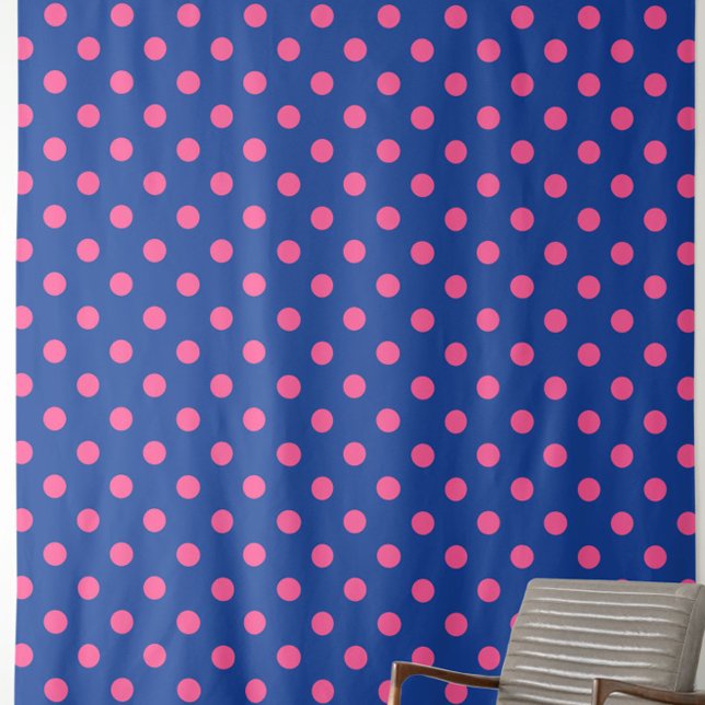 Rosa auf blauem Punkte-Musterdesign Stoff (Von Creator hochgeladen)