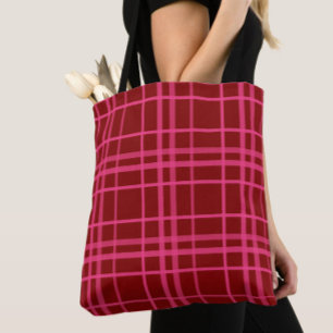 Rosa auf dem Maroon Red Tartan Kariertes Muster