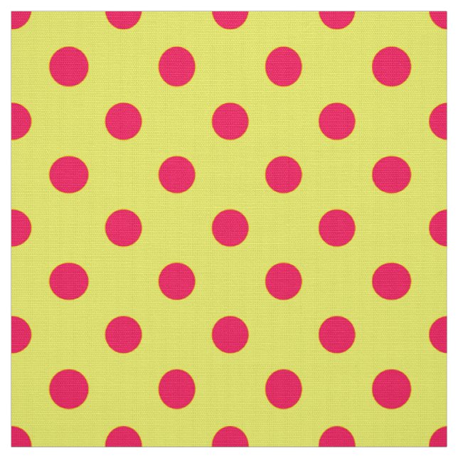 Rosa auf gelben Punkten Musterdesign  Stoff (Muster)