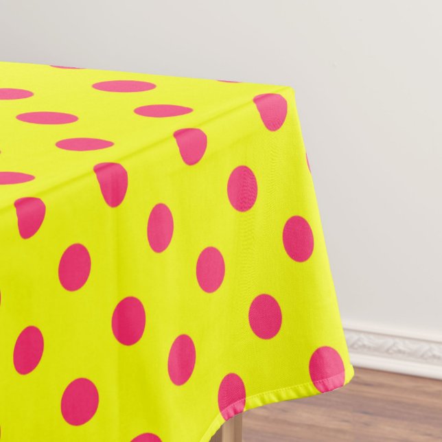 Rosa auf gelben Punkten Musterdesign  Tischdecke (Von Creator hochgeladen)